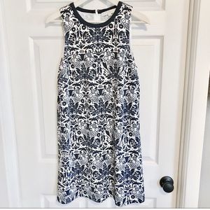 Ann Taylor LOFT Dress navy patterned size medium